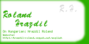 roland hrazdil business card